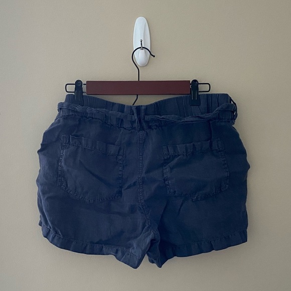 Women’s Lou & Grey Dark Gray Linen Tie Waist Paperbag Shorts Size Small - Picture 5 of 6
